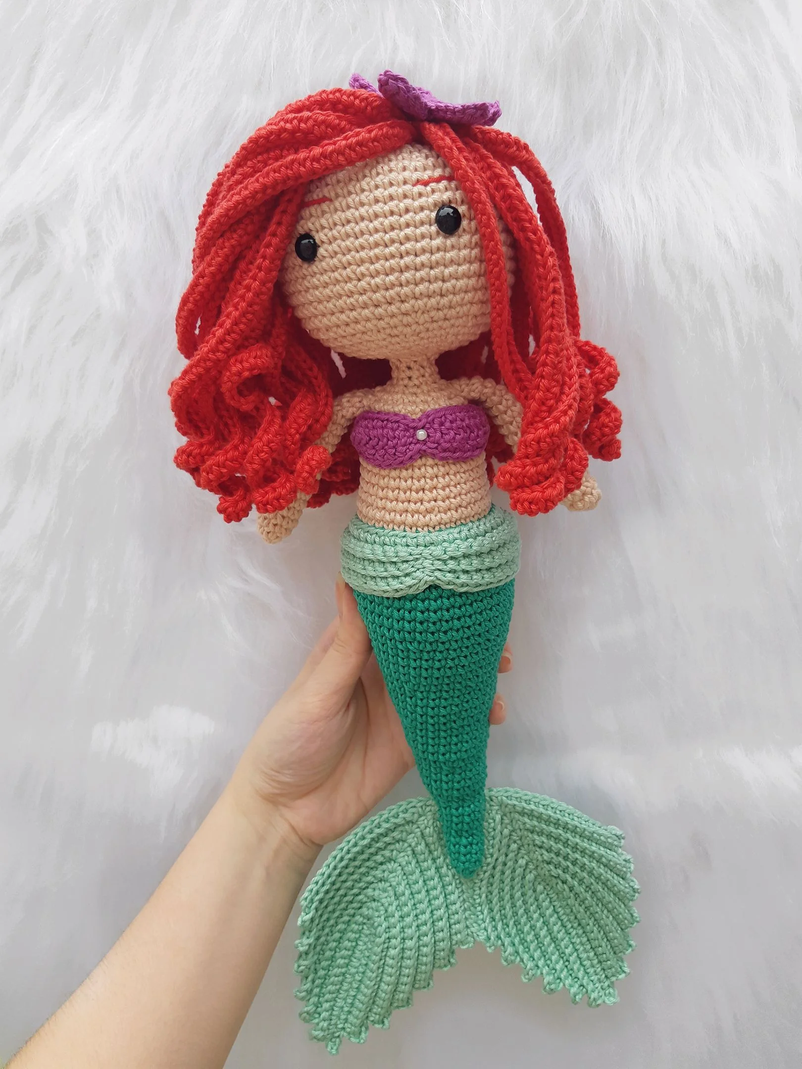 Ariel A Pequena Sereia de crochê