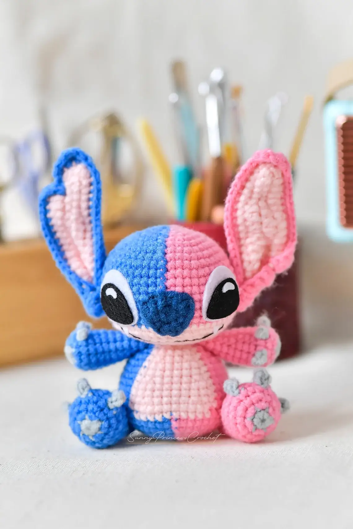 stitch de crochê - baseado no filme Lilo & stitch
